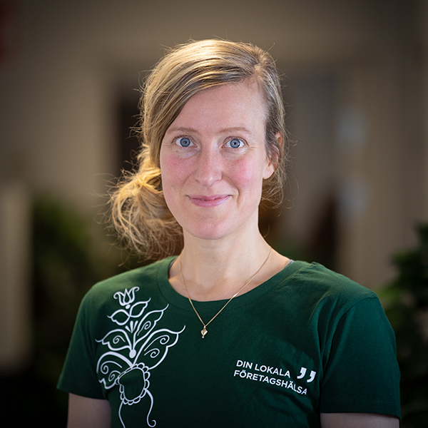 Ellen Worge, Fysioterapeut på Malung-Sälens Företagshälsa.