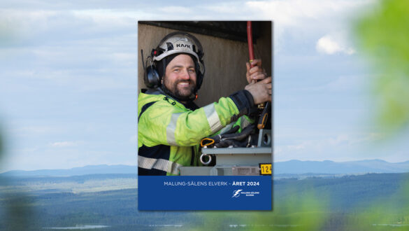Landskapsbild med framsida av koncernredovisning.
