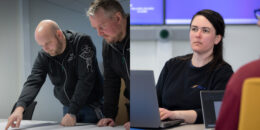 Anställda på Malung-Sälens Elverk arbetar på kontor.