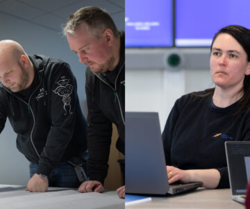 Anställda på Malung-Sälens Elverk arbetar på kontor.