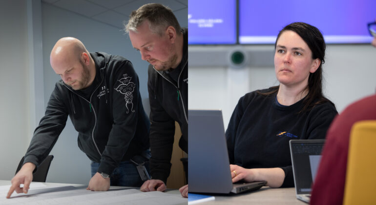 Anställda på Malung-Sälens Elverk arbetar på kontor.
