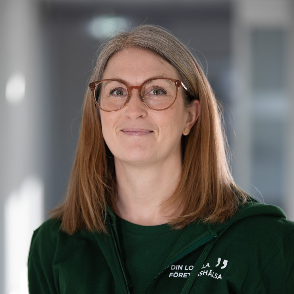 Anna Jönsson, (Vikarie) Legitimerad sjuksköterska på Malung-Sälens Företagshälsa.